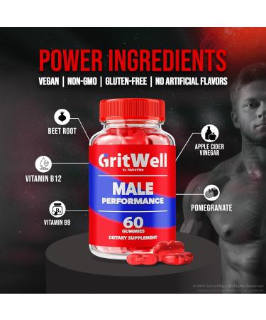 (2 Pack) GritWell Gummies Official Grit Well Daily Fitness Formula with Premium Blend for Natural Energy Stamina & Drive Support for Active Body | Great-Tasting Performance Gummys (120 Gummies) - Buy Online on GoSupps.com