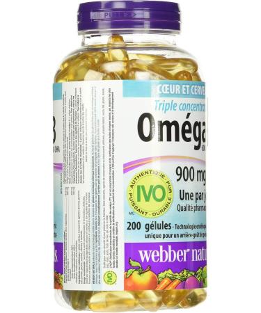 Webber Naturals Triple Strength (Omega 3) 900 Mg 200 Softgels 200 Count - Buy Online on GoSupps.com