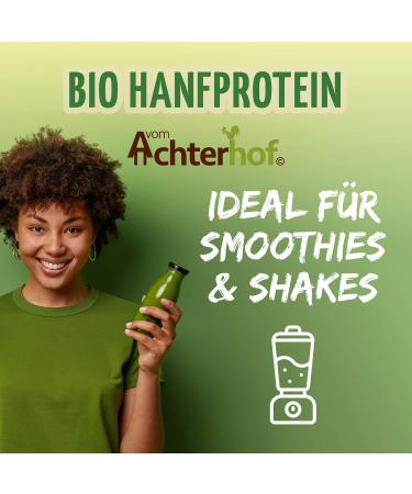 Buy Organic Hemp Protein Powder 500g | 50% Protein | Vegan & Organic Hemp Flour from Achterhof - Buy Online on GoSupps.com
