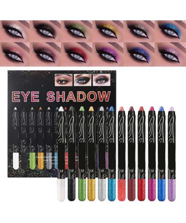 Glitter Eyeshadow Stick - Glitter Eye Shadow Glitter Eye Pencil High Pigmented Smudge-Proof Pearlescent For Women Eyes Makeup - Buy Online on GoSupps.com