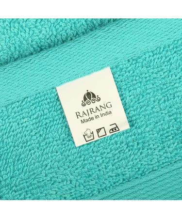 Soft Cotton Hand Towels for Bathroom - Aqua Blue (Pack of 2, 28x16 Inches) - Buy Online on GoSupps.com