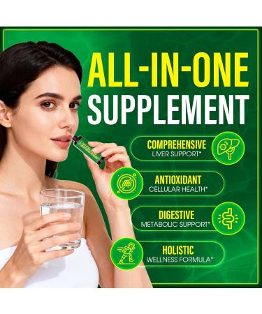 Liver Detox Supplements Liver Cleanse Ampoules Liver Health Support with Artichoke Extract Choline - Vegan GMO-Free (3) - Buy Online on GoSupps.com