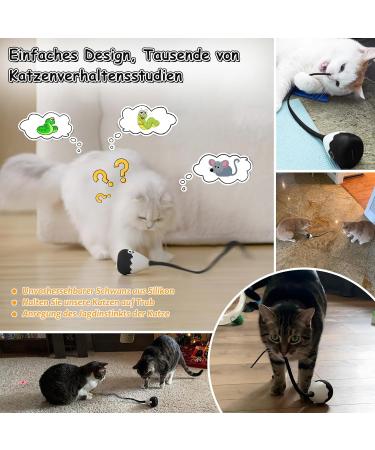 Lifefav 2-in-1 Cat Toys - Interactive Automatic Silicone Tail & Rechargeable Railway Toys for Kittens | Ships Internationally - Buy Online on GoSupps.com