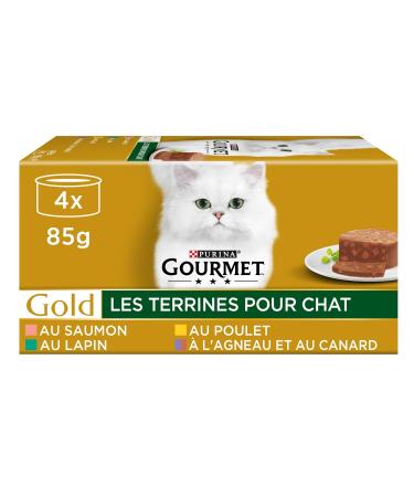 Gourmet Les Terrines 4 x 85g - Rabbit Chicken Lamb Duck Salmon | 24 Pack - Premium International Shipping - Buy Online on GoSupps.com