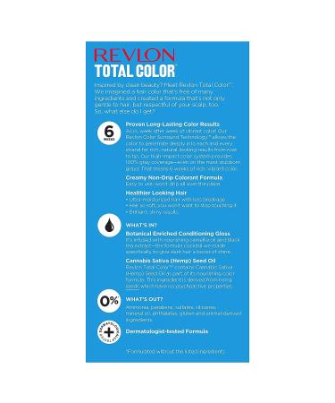 Revlon Total Color Permanent Hair Color, Dark Brown - Clean, Vegan Formula with 100% Gray Coverage - Buy Online on GoSupps.com