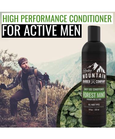 Rocky Mountain Barber Co. Men's Conditioner - Tea Tree Oil & Peppermint - 8oz - Buy Online on GoSupps.com