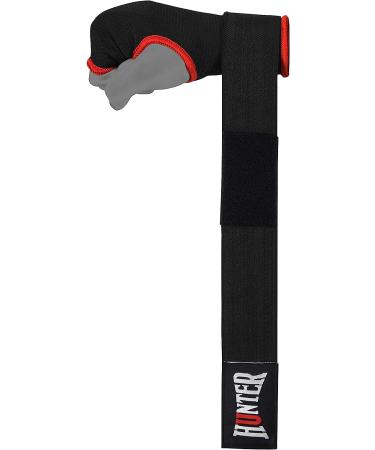 HUNTER Gel Padded Inner Gloves with Hand Wraps for Boxing - Pair, Black S/M - Buy Online on GoSupps.com