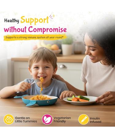 Kiddivit Zinc Kids Liquid Drops with Elderberry Vitamin D3 & C 30 Daily Servings 2 FL OZ (60 mL) Immune Support for Children Sugar Free Gluten Free Vegetarian - Buy Online on GoSupps.com