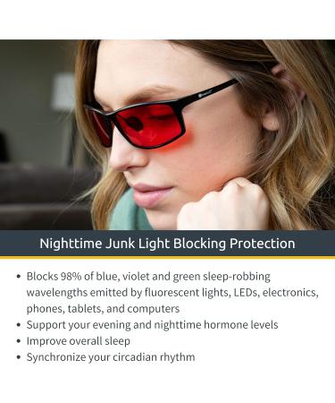TrueDark Twilights Elite Blue Light Blocking Glasses - Reduce Eye Strain & UV Glare for Better Sleep | For Men & Women - Perfect for Screen Use Gaming TV & Phone - By Dave Asprey - Buy Online on GoSupps.com