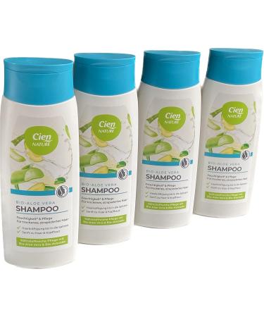 Cien Nature Naturkosmetik Pack of 4 organic aloe vera shampoos for dry and damaged hair (4 x 200 ml) - Buy Online on GoSupps.com