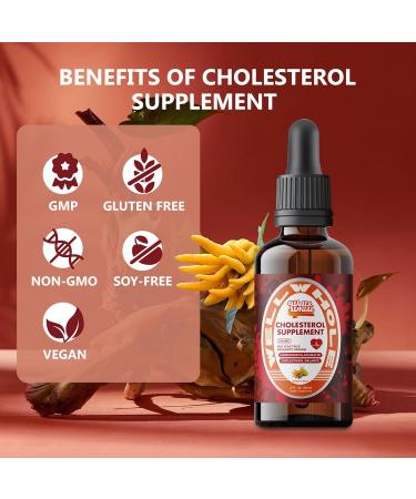 Well&Whole Cholesterol Support Liquid Drops | Plant Sterols & Red Yeast Rice Tincture | Bergamot & Guggul Extract | Heart Health Formula with Enhanced Absorption | Vegan, Non-GMO, 2 Fl Oz 1 - Buy Online on GoSupps.com