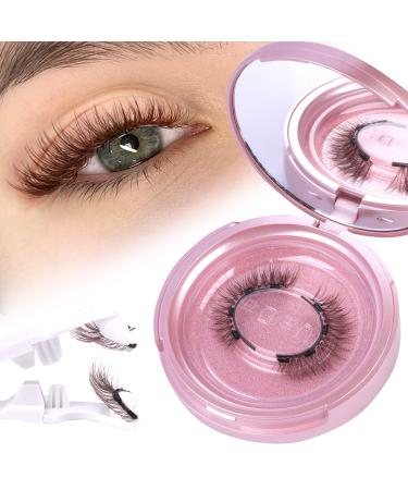 Brown Magnetic Eyelashes Natural Look Magnetic Lashes with Applicator Wispy Cat Eye Lashes 4 Magnets No Glue Magnetic Eyelashes without Eyeliner by Ruairie