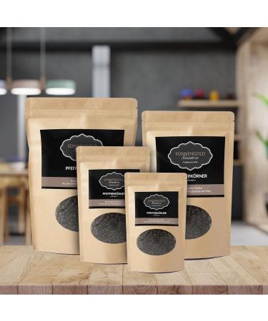 Sun Gold Sonnengold Black Pepper black peppercorns in premium quality double sieved and cleaned fresh sundried from Ecuador natural & pure 120 g - Buy Online on GoSupps.com