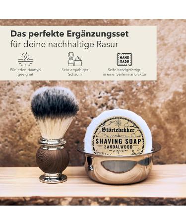 St rtebekker Premium Shaving Brush Set | Stainless Steel Bowl & Sandalwood Soap | Includes Shaving & Beard Guide eBook | Ideal Gift & Razor Accessory - Buy Online on GoSupps.com