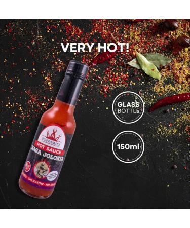 Poppamies Naga Jolokia Hot Sauce - Gluten-Free Vegan & Spicy 8/10 - 150ml | International Shipping - Buy Online on GoSupps.com