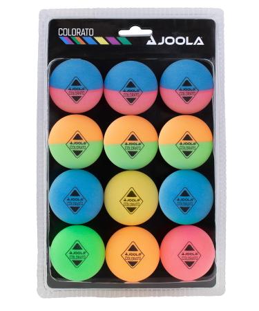 Joola Colorato Table Tennis Ball Set with 12 Colourful Balls Table Tennis Balls Single