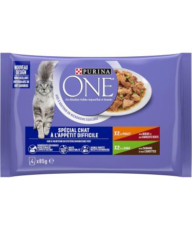 PURINA ONE Cat with Hard Appetite Tapered in Sauce Assorted Flavors Chicken & Beef & Turkey & Duck | Adult Cat Meal Bags | 4 - Buy Online on GoSupps.com