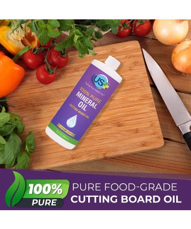 32oz US+ 100% Pure Mineral Oil - Food-Grade Cutting Board Oil for Butcher Blocks, Countertops & More - Buy Online on GoSupps.com