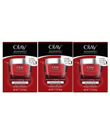 OLAY Regenerist Advanced Anti-Aging Micro-Sculpting Cream 1.70 oz (Pack of 3)