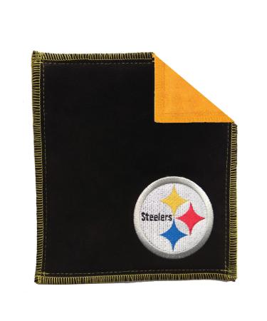 KR Strikeforce Officially Licensed NFL Logo Bowling Ball Shammy Cleaning Pad Available in Select Teams - Shammy is 8" x 7.5" Pittsburgh Steelers