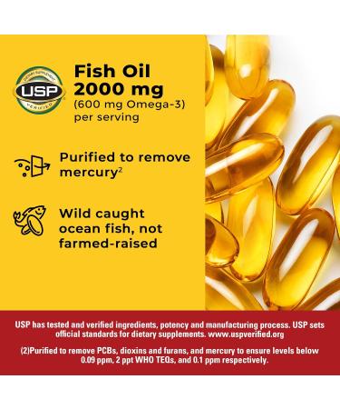 Nature Made Fish Oil Omega 3 Supplements, 2000mg Per Serving Softgels, Omega 3 Fish Oil for Healthy Heart Support, 250 Softgels, 125 Day Supply - Buy Online on GoSupps.com