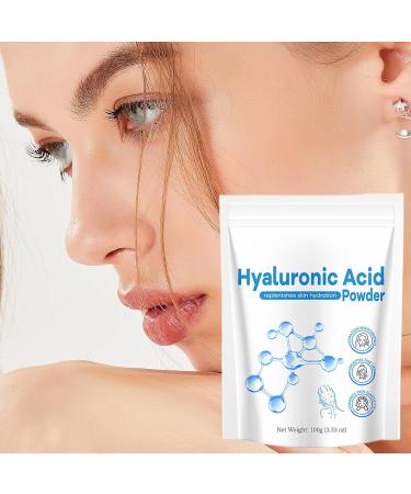  G n rique Hyaluronic Acid Powder 100g Water-Soluble Smooth Facial Moisturizer Beauty Formula Gentle Support Skin Hydration and Moisture Supplements For Women Girls - Buy Online on GoSupps.com