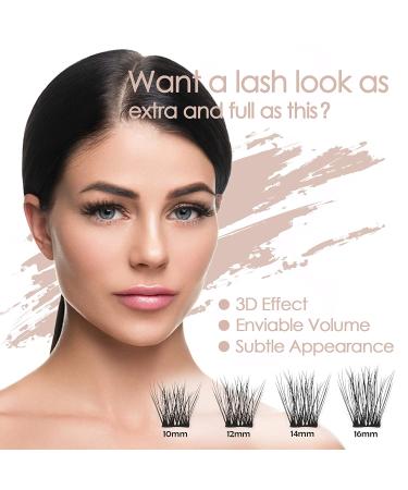 DIY Eyelash Extensions - 3D Individual Lashes Set with C Curl, 10MM Volume Clusters - Buy Online on GoSupps.com