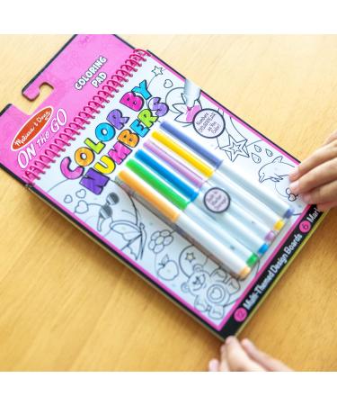 Melissa & Doug Color by Numbers and Magic Velvet Activity Pad 3-Pack - Mini Coloring Book for Kids, Unicorns Butterflies Puppies - Arts & Crafts - Buy Online on GoSupps.com