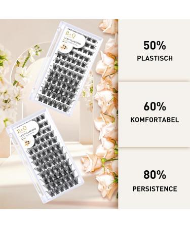 72 PCs B&Q DIY Individual Eyelashes - Reusable Fluffy Wispy for Beginners | Eyelash Extensions at Home (NM C-12 mm) - Buy Online on GoSupps.com