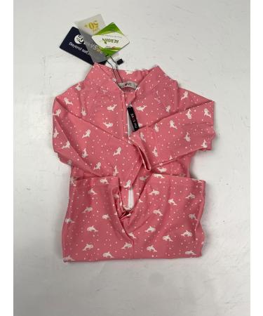 weVSwe Baby Toddler Boy Swimsuit UPF 50+ Sun Protection Rash Guard with Crotch Zipper | 0-3 Years | 0-6 Months | Pink Whale Pattern - Buy Online on GoSupps.com