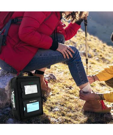 Vanyee Handy First Aid Kit with Labelled Compartments - Molle System for Emergency Medical Needs at Home, College, Car, Outdoor Sports & Travel - Black - Buy Online on GoSupps.com