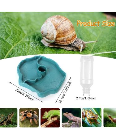 BEANPRECOY Reptile Water Dispenser Turtle Water Bowl 2 in 1 Reptile Automated Feeder Turtle Water Dispenser with Bottle for Turtles Hamsters Lizards Bearded Dragon Snake (Blue) - Buy Online on GoSupps.com