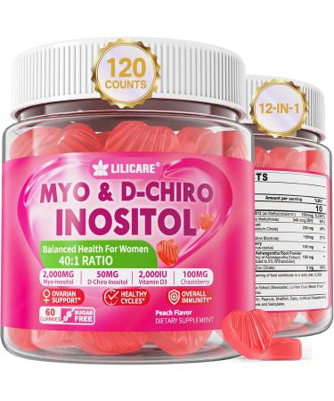 LILICARE Bundle: Ginger Chews Supplement Gummies & Inositol Gummies Ideal 40:1 Ratio Myo & D-Chiro Inositol - Buy Online on GoSupps.com