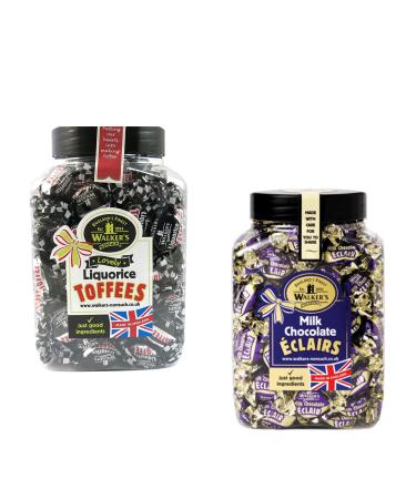 Ellies Jellies Walkers Choc Eclairs and Liquorice Toffee Jar Bundle x1