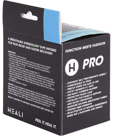 Heali Precut Kinesiology Tape Roll - Magnesium & Menthol Infused - 20 Strips - 2 x 10 - Latex Free - Strong Adhesive - 4-7 Days - Splatter Paint Design - Buy Online on GoSupps.com