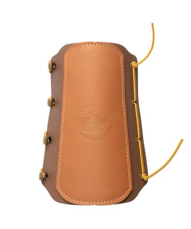 Bear Archery Traditional Logo Arm Guard, Brown (AT100AG), One Size