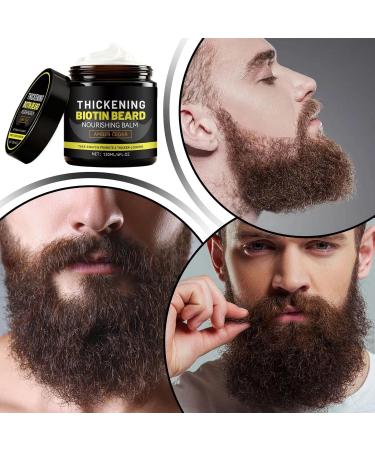  Gazocua Men's beard balm 120 ml nourishing balm beard cream conditioning butter for stubborn beards for dry and oily sensitive skin daily styling travel weekends - Buy Online on GoSupps.com