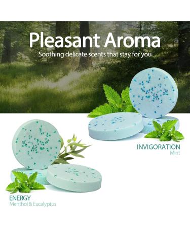 Daisy Encens Aromatherapy Shower Steamers - Mint Menthol & Eucalyptus Scented Shower Bombs - 6 Pack 32g Shower Tablets for Home Spa Relaxation - Natural Essential Oil Gifts for Women and Men - Buy Online on GoSupps.com