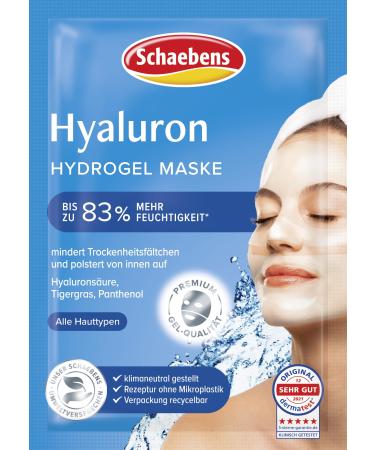 Schaebens Hyaluronic Mask - Mega Booster intensely hydrates and plumps - Contains hyaluronic acid, tiger nut and panthenol for all skin types.