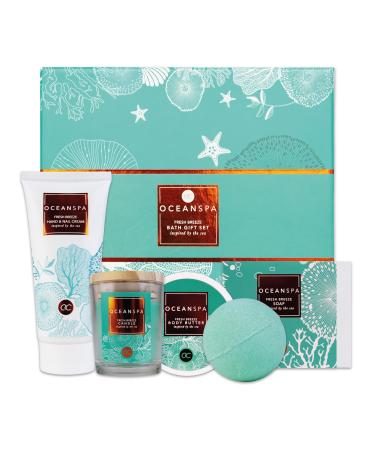 Accentra - gift set women Ocean Spa 5 -part - swimming set gift with fragrance candle soap hand cream body butter & swimming bomb - wellness set for women & girls for birthday & special occasions - Buy Online on GoSupps.com