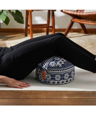 Buy Doyouryoga Round Yoga Pillow - 30cm x 15cm Washable Cover Organic Spelt or Buckwheat Filling | Perfect for Yin Yoga & Meditation - Buy Online on GoSupps.com
