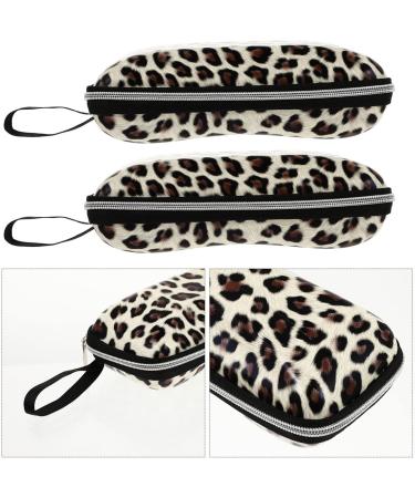 Milists 2-Pack Leopard Leather Sunglasses Case - Portable & Lightweight Unisex Reading Glasses Holder - Buy Online on GoSupps.com