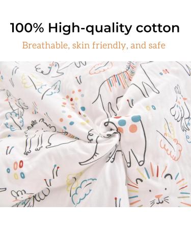 Chilsuessy Baby Sleeping Bag 2.5 tog | 100% Cotton Nursery Bedding | Kids Wearable Blanket for Boys Girls | All Year Round | Happiness Zoo 110cm/3-4 Years - Buy Online on GoSupps.com