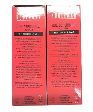 Nobleman Age Defending Eye Cream - Vitamins A C & E - 2 Pack 0.5oz (15ml) - Anti-Aging Eye Treatment for Men - International Shipping Available - Buy Online on GoSupps.com