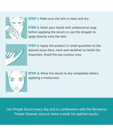 Remescar Pimple Serum 30ml - Reduce the Visibility of Beauty Pimples While Preventing New Ones - Salicylic Acid Tea Tree Oil and Cranberries - Spot Cream - Buy Online on GoSupps.com