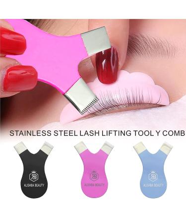 ALISHBA BEAUTY Stainless Steel Y-Comb Lash Lift Brush & Perm Tool | Hot Pink Makeup Tool for Lash Grafting - Buy Online on GoSupps.com