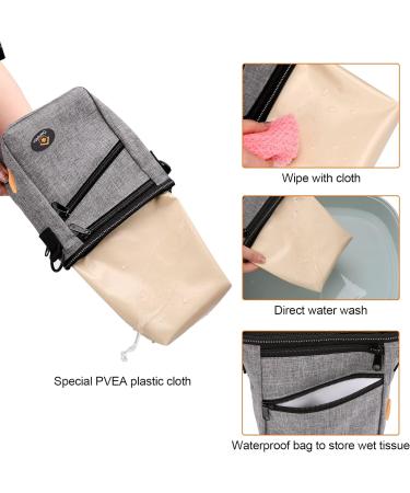 Ownpets Dog Training Pouch with Collapsible Bowl - Grey | 4-in-1 Practical Training Bag | Shoulder & Waist Straps | Ideal for Dog Training and Daily Walks - Buy Online on GoSupps.com