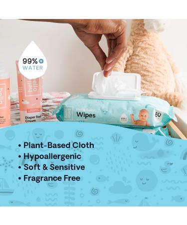 Hello Bello Baby Wipes 900 Count Fragrance Free Hypoallergenic Unscented Baby Wipes Packaging May Vary Brown - Buy Online on GoSupps.com