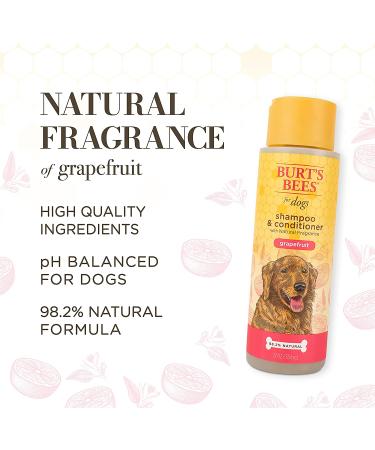 Burt's Bees 2-in-1 Dog Shampoo & Conditioner with Natural Grapefruit Fragrance - Cruelty-Free, Sulfate & Paraben-Free, pH Balanced - 12 Oz, Made in USA - Buy Online on GoSupps.com
