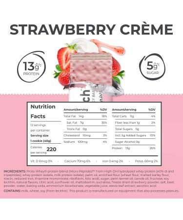 BNRG Power Crunch Strawberry Creme Protein Bars - 12 Pack | Energy & Nutrition Boost - Buy Online on GoSupps.com